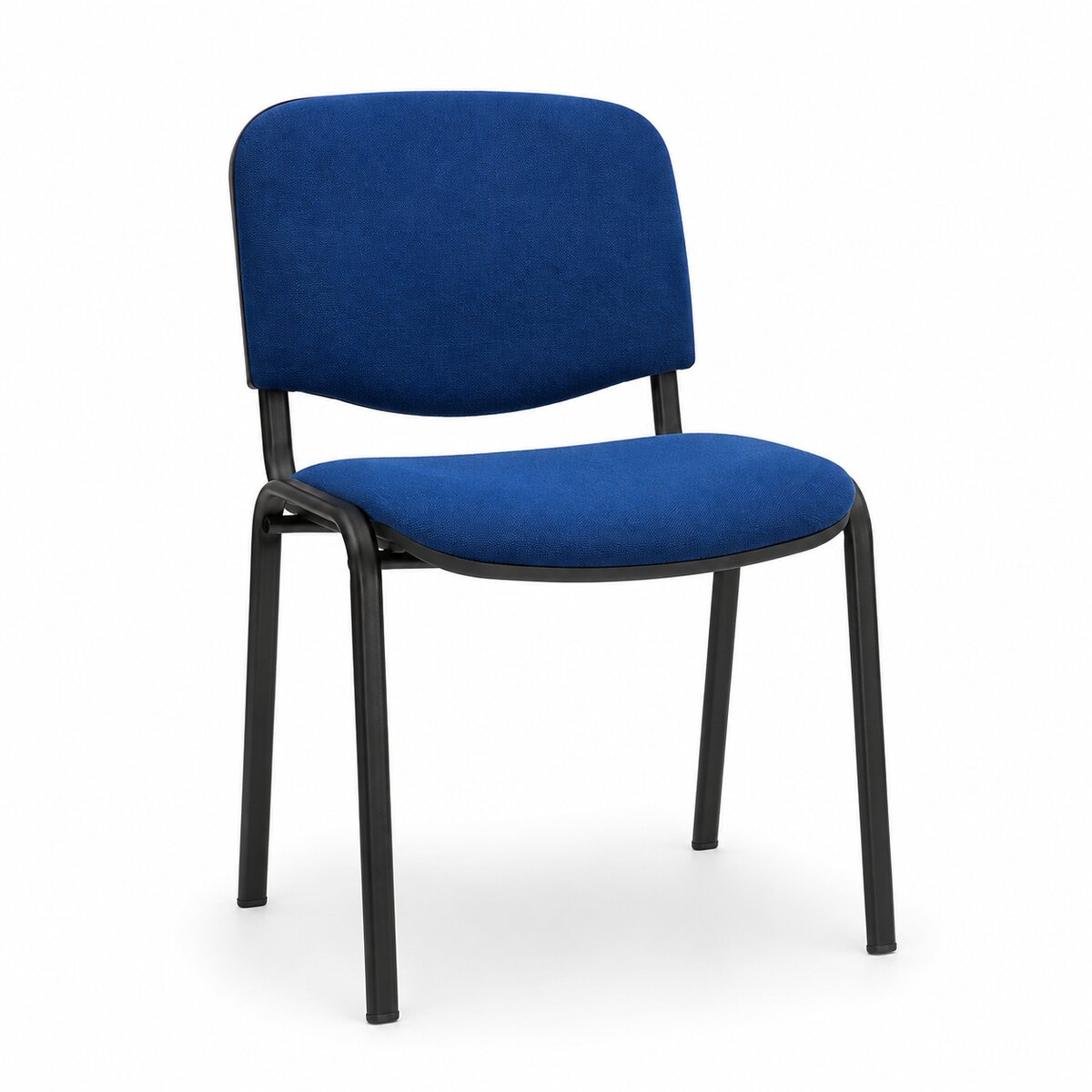 Stacking Visitor Chair, Blue Fabric