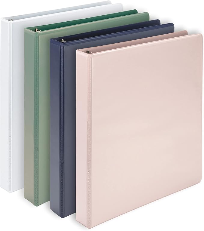 D-Ring Binders 1-Inch (4-Pack, Boho)