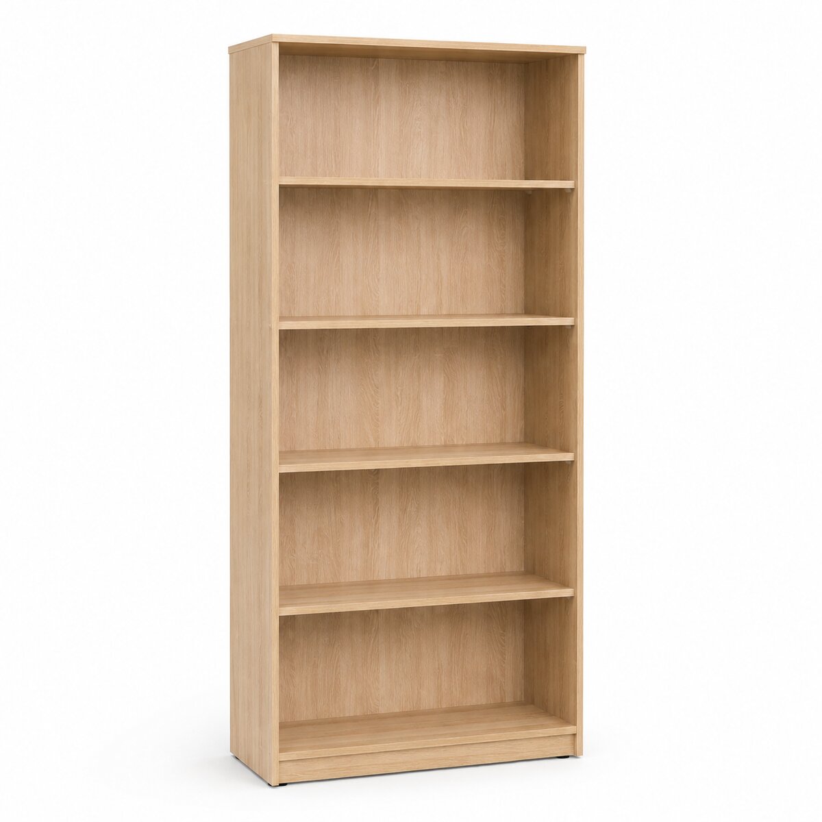 5-Shelf Office Bookcase (Light Oak)