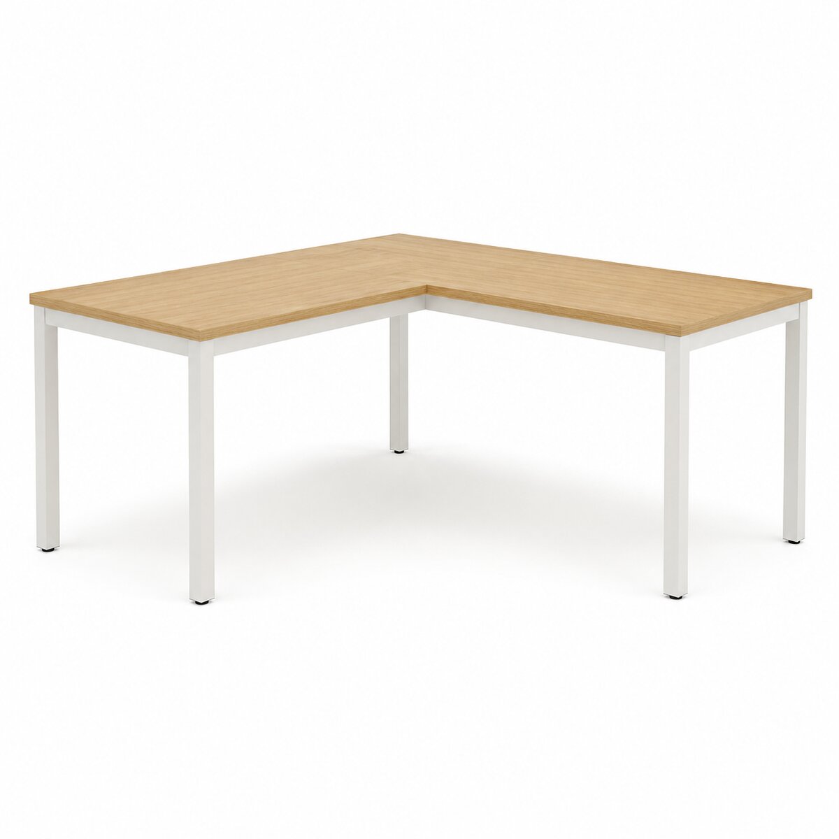 L-Shaped Corner Desk (Light Oak)