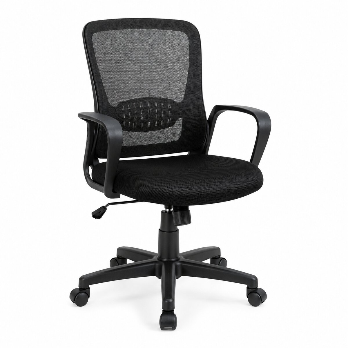 Mesh Task Chair with Loop Arms (Black)