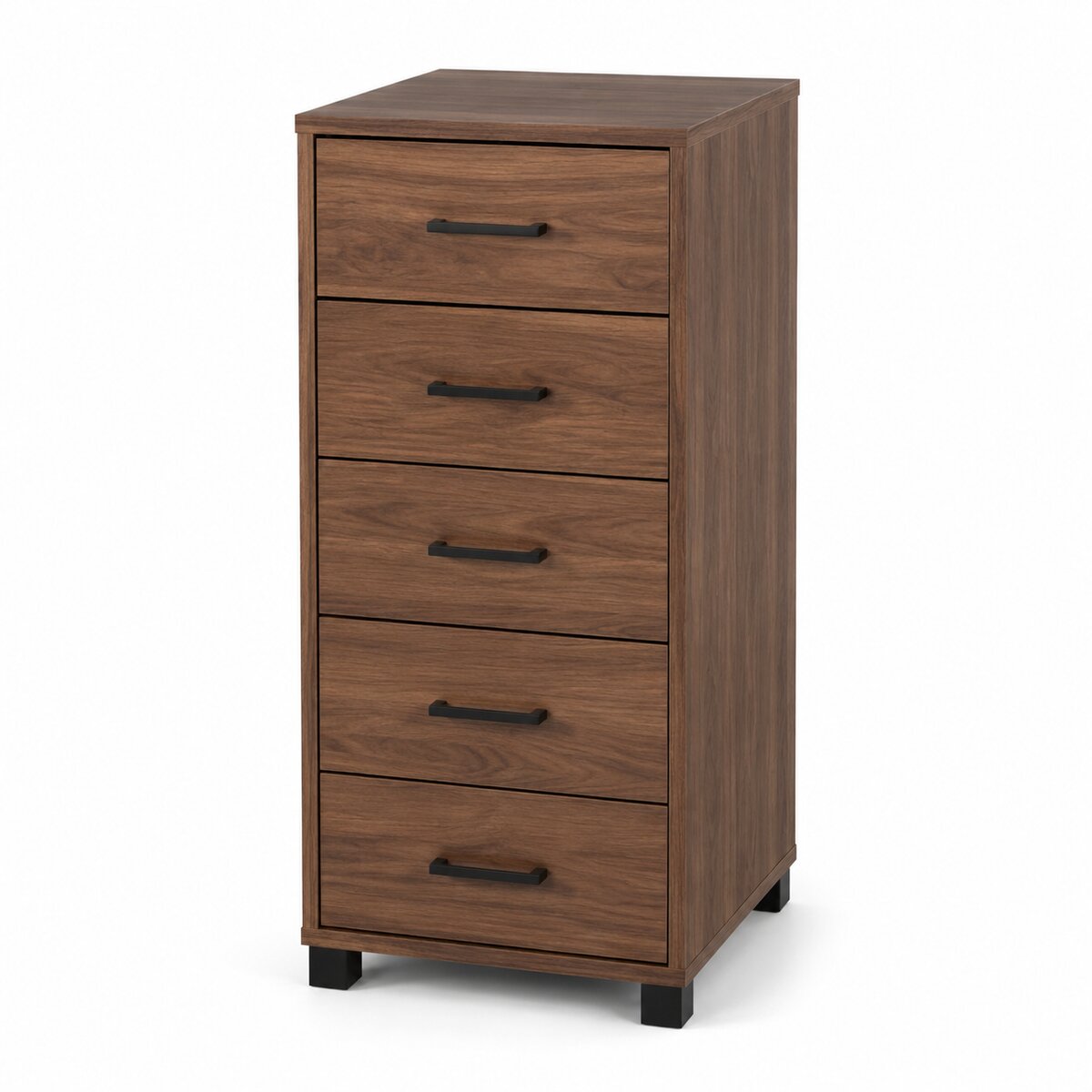 5-Drawer Office Storage Unit (Walnut)