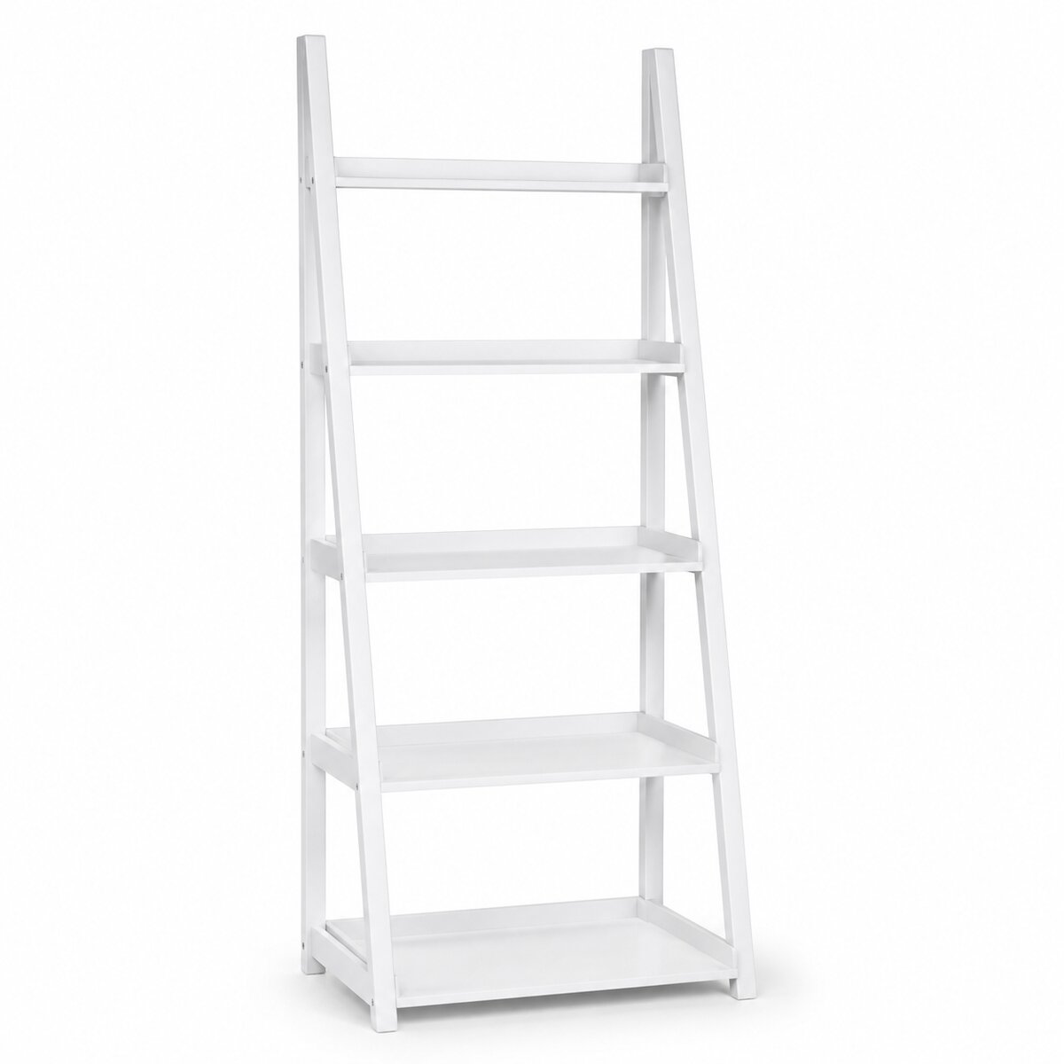 5-Tier Ladder Office Shelf (White)